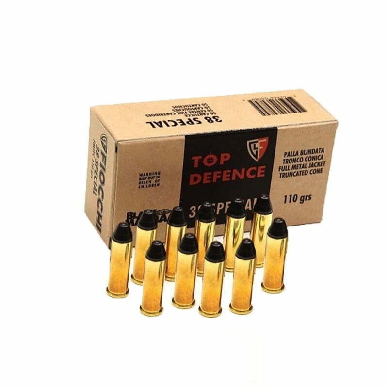 Munição Fiocchi 38 SPL FMJTC BLACK MAMBA 110gr – Cx 50
